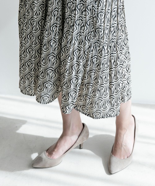 【セール】アート柄ギャザーワンピース（ワンピース）｜Jayro（ジャイロ）