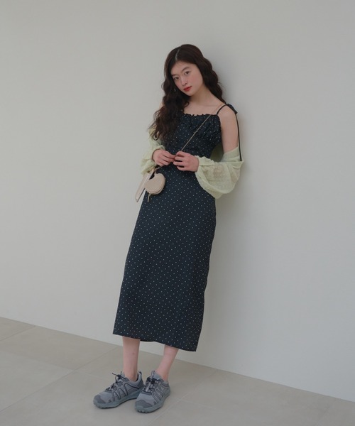 muguet(ミュゲ)の「short sheer knit cardigan(カーディガン/ボレロ・レディース・グリーン/コーラルピンク・FREE)」の20枚目の写真