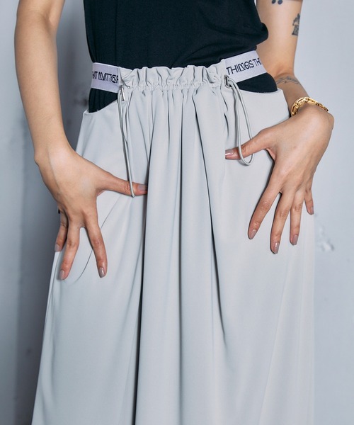 THINGS THAT MATTER（シングス ザット マター）の「CUTTING NARROW SKIRT / カッティングナロースカート（スカート・レディース・ブラック/ライトグレー/ベージュ・1/2）」の21枚目の写真