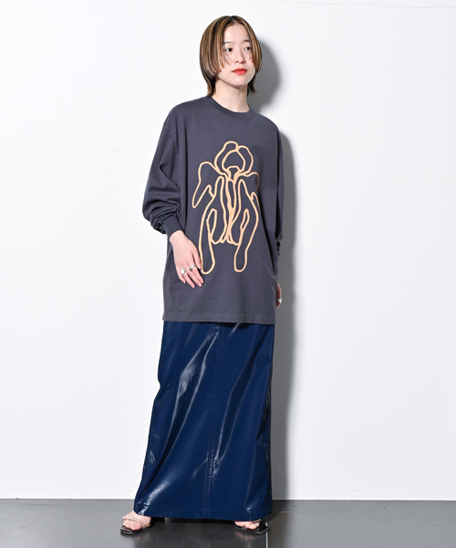 MARMOT（マーモット）の「【MARMOT / マーモット】FLOWER LS：カットソー（Tシャツ/カットソー・レディース・ブルー/ブラック・FREE）」の4枚目の写真