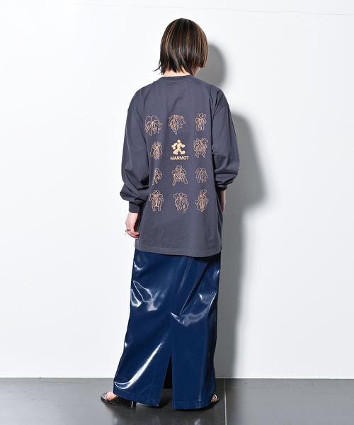 MARMOT（マーモット）の「【MARMOT / マーモット】FLOWER LS：カットソー（Tシャツ/カットソー・レディース・ブルー/ブラック・FREE）」の5枚目の写真