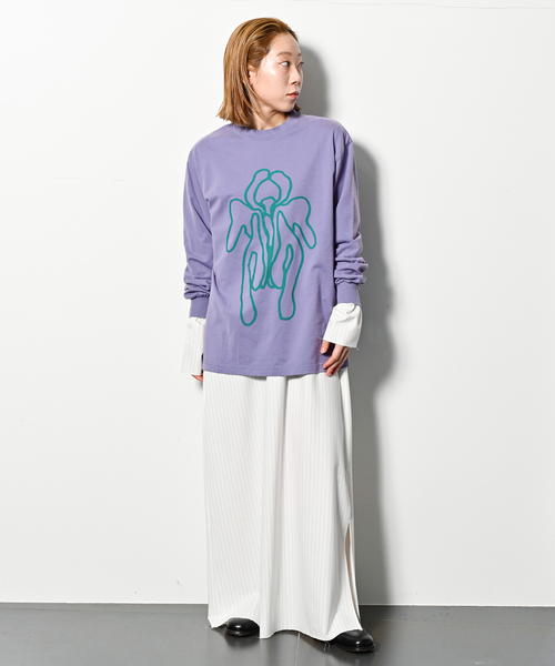 MARMOT（マーモット）の「【MARMOT / マーモット】FLOWER LS：カットソー（Tシャツ/カットソー・レディース・ブルー/ブラック・FREE）」の6枚目の写真
