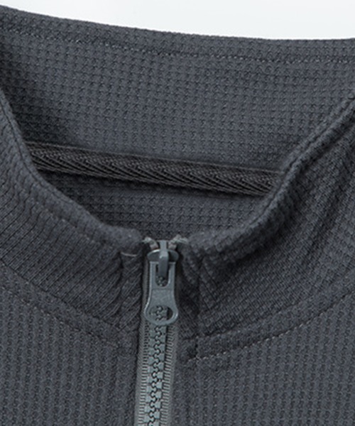 HOOK(フック)の「【HOOK】for girls 肩切り替えハーフジップ(スウェット・レディース・グレー/ブラック・L/M/S)」の7枚目の写真