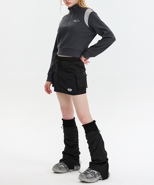 HOOK(フック)の「【HOOK】for girls 肩切り替えハーフジップ(スウェット・レディース・グレー/ブラック・L/M/S)」の20枚目の写真