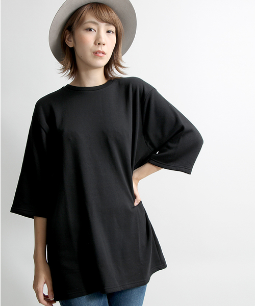 WEGO（ウィゴー）の「WEGO/クオータースリーブプルオーバー（スウェット・メンズ・カーキ/ベージュ/ブラック/ホワイト・LARGE/MEDIUM）」の5枚目の写真