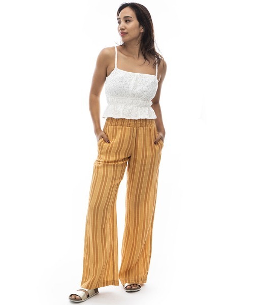 BILLABONG(ビラボン)の「BILLABONG レディース NEW WAVES 2 ロングパンツ 【2024年夏モデル】/ビラボンソフトタッチワイドパンツ(その他パンツ・レディース・マルチ/ブラウン・X-SMALL)」の9枚目の写真