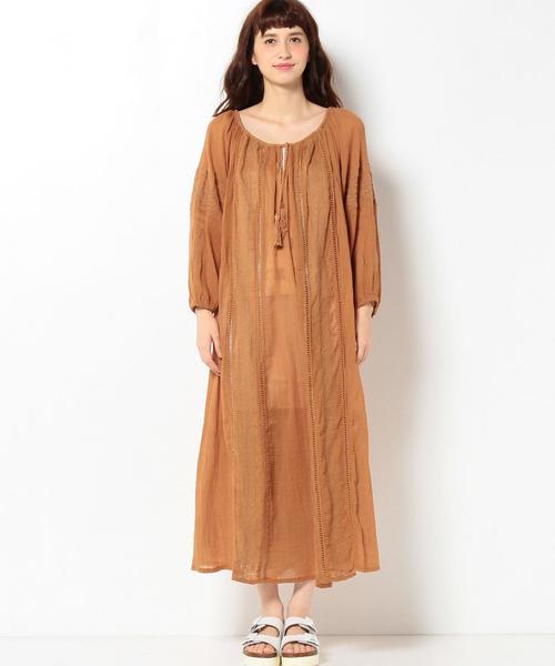 Another Edition（アナザーエディション）の「ヨウリュウ刺繍ワンピース/AEBC Cﾖｳﾘｭｳ EMBR OP◆（ワンピース・レディース・ホワイト/オレンジ・フリー）」の6枚目の写真