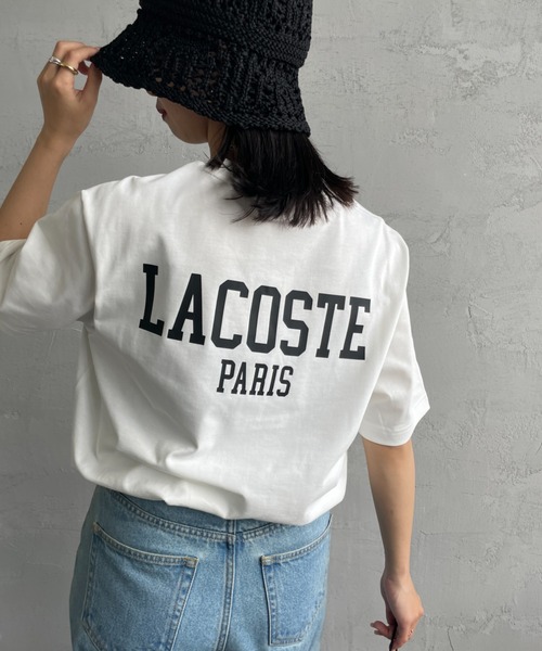 LACOSTE/ラコステ] ワンポイントロゴ バックプリントTシャツ（T