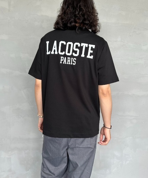 tシャツ 「LACOSTE/ラコステ」 ワンポイントロゴ バックプリントTシャツ レディース メンズ LACOSTE/ラコステ] ワンポイントロゴ バックプリントTシャツ（T