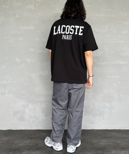 LACOSTE（ラコステ）の「[LACOSTE/ラコステ] ワンポイントロゴ バックプリントTシャツ（Tシャツ/カットソー・レディース・ベージュ/ブラック/ホワイト・2/4/3）」の10枚目の写真
