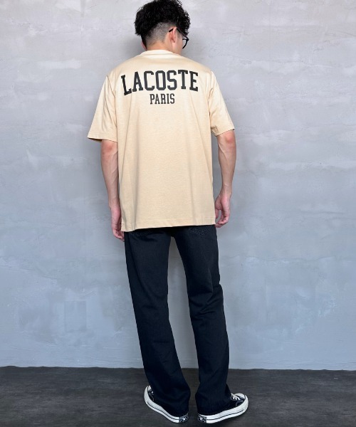 LACOSTE（ラコステ）の「[LACOSTE/ラコステ] ワンポイントロゴ バックプリントTシャツ（Tシャツ/カットソー・レディース・ベージュ/ブラック/ホワイト・2/4/3）」の9枚目の写真