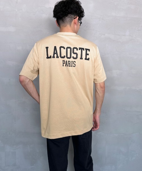 LACOSTE（ラコステ）の「[LACOSTE/ラコステ] ワンポイントロゴ バックプリントTシャツ（Tシャツ/カットソー・レディース・ベージュ/ブラック/ホワイト・2/4/3）」の13枚目の写真