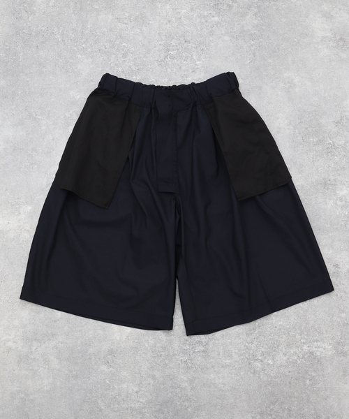 Sillage (シアージ) WOOL TROPICAL CIRCULAR SHORTS EX SL24SS-CSTW-NV