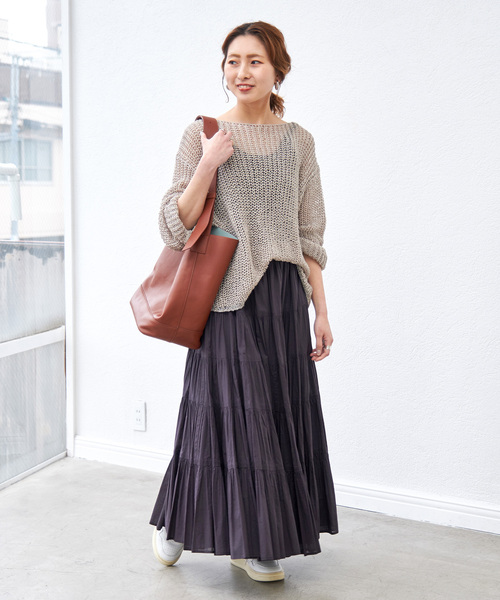 Spick & Span（スピックアンドスパン）の「P/Liルーズプルオーバー（ニット/セーター・レディース・グレー/ブルー・FREE）」の4枚目の写真