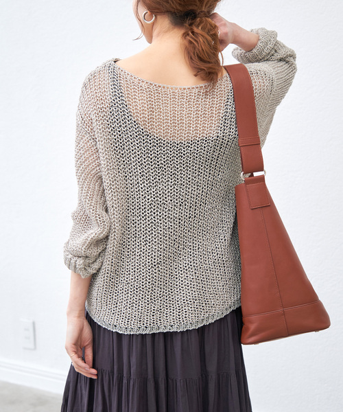 Spick and Span ルーズプルオーバーニット ペーパーヤーン2WAYルーズプルオーバー（ニット/セーター