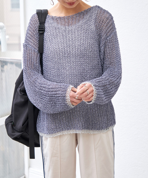 Spick & Span（スピックアンドスパン）の「P/Liルーズプルオーバー（ニット/セーター・レディース・グレー/ブルー・FREE）」の22枚目の写真