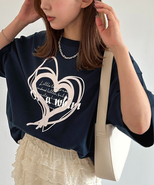 apres jour mignon(アプレジュールミニョン)の「アソートビッグTシャツ【ZOZOTOWN限定アイテム】(Tシャツ/カットソー・レディース・ナチュラル/ブラック系その他/ホワイト系その他2/オフホワイト/レッド/ホワイト系その他/ネイビー/ブラック・X-LARGE/フリー)」の7枚目の写真