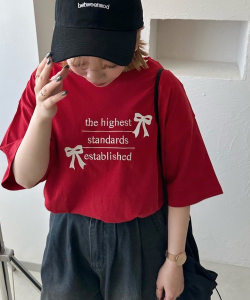 apres jour mignon(アプレジュールミニョン)の「アソートビッグTシャツ【ZOZOTOWN限定アイテム】(Tシャツ/カットソー・レディース・ナチュラル/ブラック系その他/ホワイト系その他2/オフホワイト/レッド/ホワイト系その他/ネイビー/ブラック・X-LARGE/フリー)」の8枚目の写真