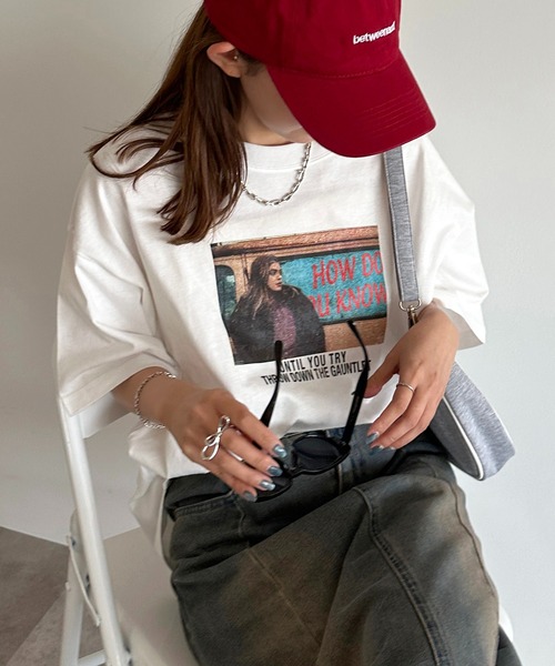 apres jour mignon(アプレジュールミニョン)の「アソートビッグTシャツ【ZOZOTOWN限定アイテム】(Tシャツ/カットソー・レディース・ナチュラル/ブラック系その他/ホワイト系その他2/オフホワイト/レッド/ホワイト系その他/ネイビー/ブラック・X-LARGE/フリー)」の4枚目の写真