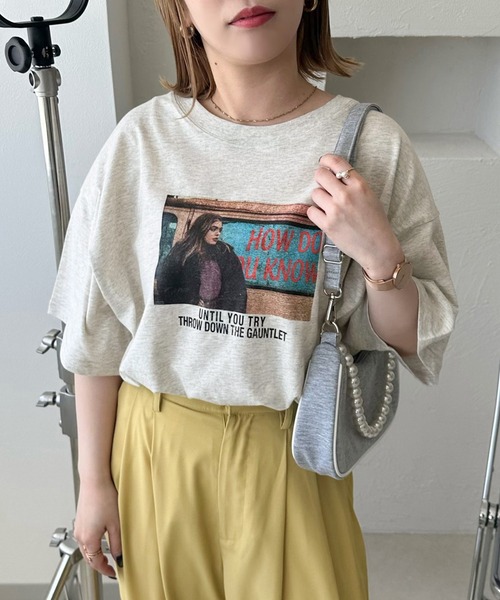 apres jour mignon(アプレジュールミニョン)の「アソートビッグTシャツ【ZOZOTOWN限定アイテム】(Tシャツ/カットソー・レディース・ナチュラル/ブラック系その他/ホワイト系その他2/オフホワイト/レッド/ホワイト系その他/ネイビー/ブラック・X-LARGE/フリー)」の10枚目の写真