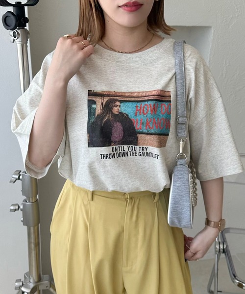 apres jour mignon(アプレジュールミニョン)の「アソートビッグTシャツ【ZOZOTOWN限定アイテム】(Tシャツ/カットソー・レディース・ナチュラル/ブラック系その他/ホワイト系その他2/オフホワイト/レッド/ホワイト系その他/ネイビー/ブラック・X-LARGE/フリー)」の13枚目の写真