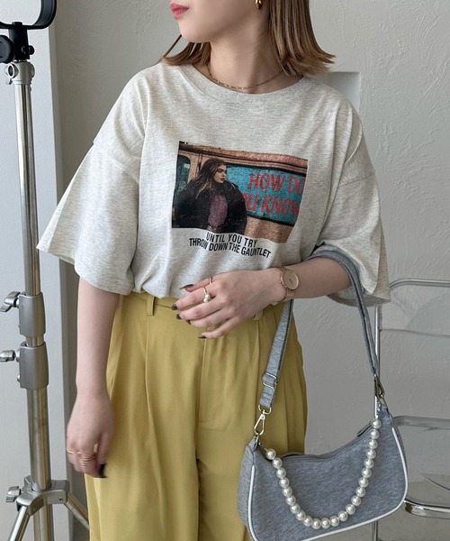 apres jour mignon(アプレジュールミニョン)の「アソートビッグTシャツ【ZOZOTOWN限定アイテム】(Tシャツ/カットソー・レディース・ナチュラル/ブラック系その他/ホワイト系その他2/オフホワイト/レッド/ホワイト系その他/ネイビー/ブラック・X-LARGE/フリー)」の14枚目の写真