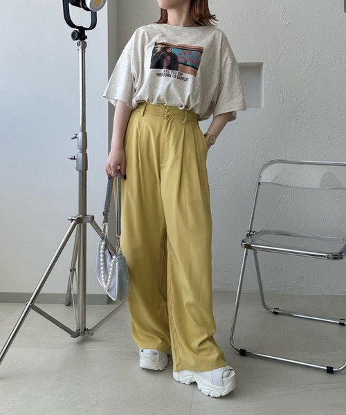 apres jour mignon(アプレジュールミニョン)の「アソートビッグTシャツ【ZOZOTOWN限定アイテム】(Tシャツ/カットソー・レディース・ナチュラル/ブラック系その他/ホワイト系その他2/オフホワイト/レッド/ホワイト系その他/ネイビー/ブラック・X-LARGE/フリー)」の16枚目の写真