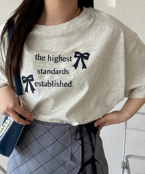 apres jour mignon(アプレジュールミニョン)の「アソートビッグTシャツ【ZOZOTOWN限定アイテム】(Tシャツ/カットソー・レディース・ナチュラル/ブラック系その他/ホワイト系その他2/オフホワイト/レッド/ホワイト系その他/ネイビー/ブラック・X-LARGE/フリー)」の21枚目の写真