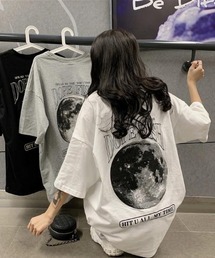 プラネットロゴバックプリントオーバーサイズTシャツ