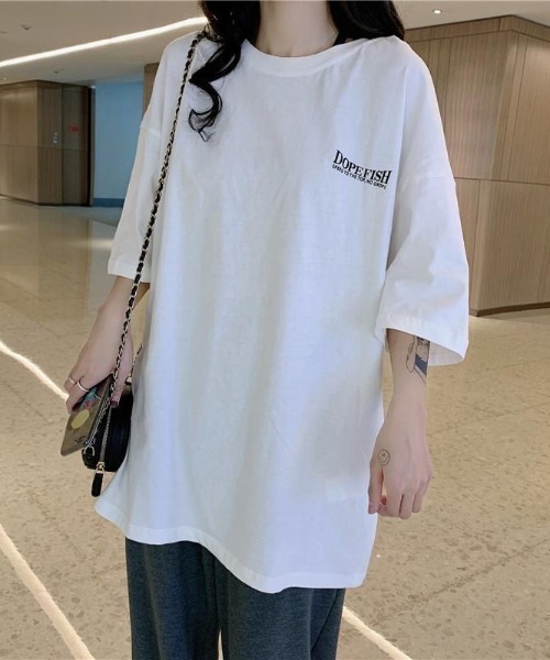 SHEENA(シーナ)の「プラネットロゴバックプリントオーバーサイズTシャツ(Tシャツ/カットソー・レディース・ホワイト/グレー・M)」の10枚目の写真