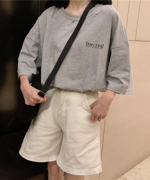 SHEENA(シーナ)の「プラネットロゴバックプリントオーバーサイズTシャツ(Tシャツ/カットソー・レディース・ホワイト/グレー・M)」の11枚目の写真