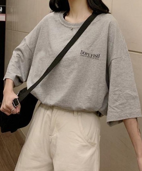 SHEENA(シーナ)の「プラネットロゴバックプリントオーバーサイズTシャツ(Tシャツ/カットソー・レディース・ホワイト/グレー・M)」の12枚目の写真