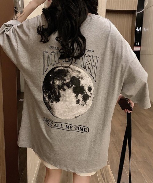 SHEENA(シーナ)の「プラネットロゴバックプリントオーバーサイズTシャツ(Tシャツ/カットソー・レディース・ホワイト/グレー・M)」の13枚目の写真