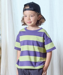 BIG FIELD | 太ボーダーワイドポケットT（80～150cm）(Tシャツ/カットソー)