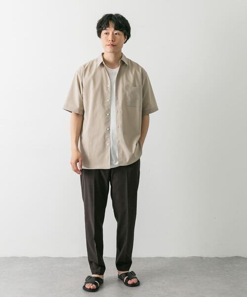 URBAN RESEARCH DOORS（アーバンリサーチドアーズ）の「『吸水速乾』セオアルファストレッチ ブロードショートスリーブシャツ（シャツ/ブラウス・メンズ・ベージュ系その他/ロイヤルブルー/ベージュ/ブルー系その他・MEDIUM/LARGE）」の6枚目の写真