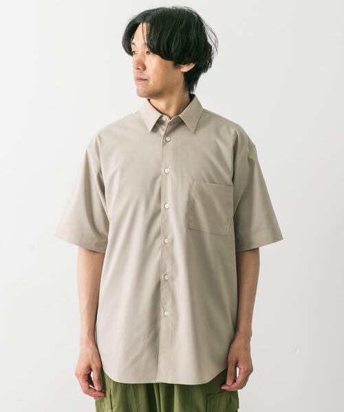 URBAN RESEARCH DOORS（アーバンリサーチドアーズ）の「『吸水速乾』セオアルファストレッチ ブロードショートスリーブシャツ（シャツ/ブラウス・メンズ・ベージュ系その他/ロイヤルブルー/ベージュ/ブルー系その他・MEDIUM/LARGE）」の8枚目の写真