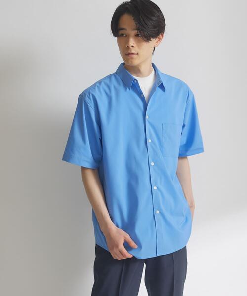 URBAN RESEARCH DOORS（アーバンリサーチドアーズ）の「『吸水速乾』セオアルファストレッチ ブロードショートスリーブシャツ（シャツ/ブラウス・メンズ・ベージュ系その他/ロイヤルブルー/ベージュ/ブルー系その他・MEDIUM/LARGE）」の17枚目の写真