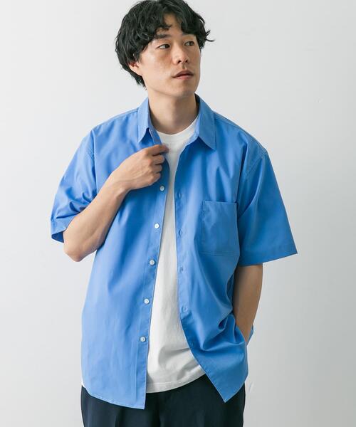 URBAN RESEARCH DOORS（アーバンリサーチドアーズ）の「『吸水速乾』セオアルファストレッチ ブロードショートスリーブシャツ（シャツ/ブラウス・メンズ・ベージュ系その他/ロイヤルブルー/ベージュ/ブルー系その他・MEDIUM/LARGE）」の22枚目の写真