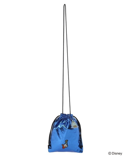 Green　Parks（グリーンパークス）の「ドナルドダック90th/ラメ巾着ポシェット（ポーチ・レディース・シルバー/ブルー・FREE）」の2枚目の写真