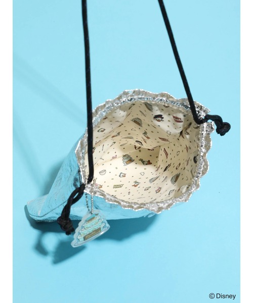 Green　Parks（グリーンパークス）の「ドナルドダック90th/ラメ巾着ポシェット（ポーチ・レディース・シルバー/ブルー・FREE）」の9枚目の写真