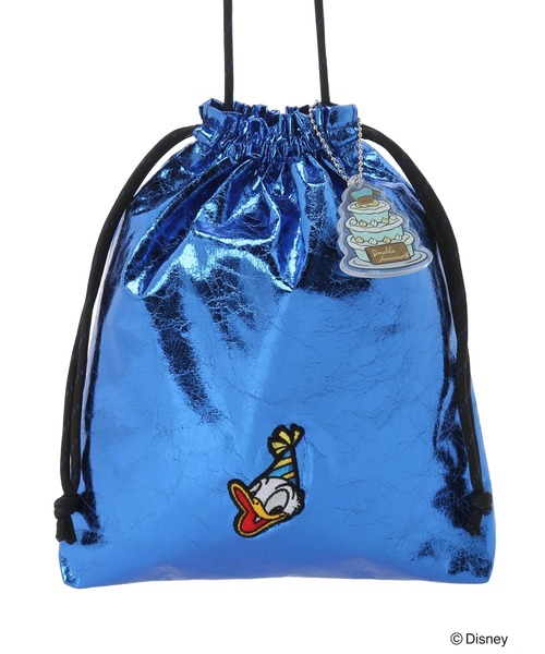 Green　Parks（グリーンパークス）の「ドナルドダック90th/ラメ巾着ポシェット（ポーチ・レディース・シルバー/ブルー・FREE）」の10枚目の写真