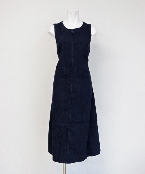 OSYAREVO(オシャレボ)の「バックシャン デニム ロングワンピース(ワンピース・レディース・ネイビー・ONESIZE)」の16枚目の写真