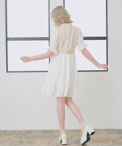 ジレドッキングボウタイワンピース（ワンピース）｜DearMyLoveRose（ディアマイラブローズ）