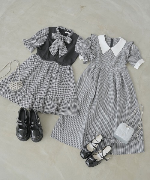 ジレドッキングボウタイワンピース（ワンピース）｜DearMyLoveRose（ディアマイラブローズ）