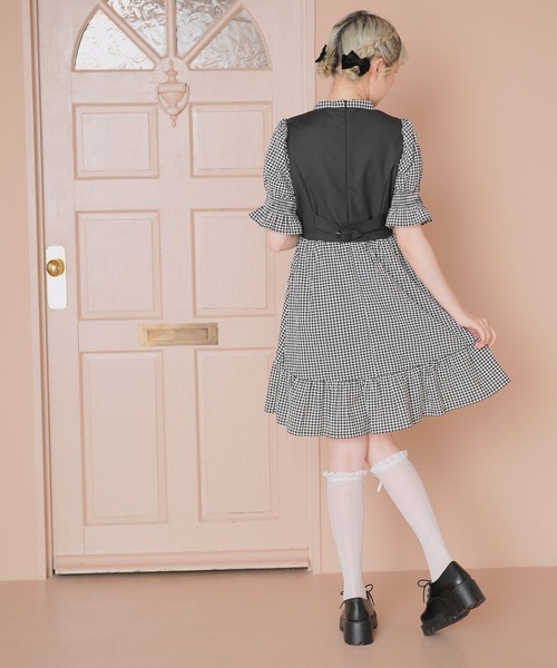 ジレドッキングボウタイワンピース（ワンピース）｜DearMyLoveRose（ディアマイラブローズ）