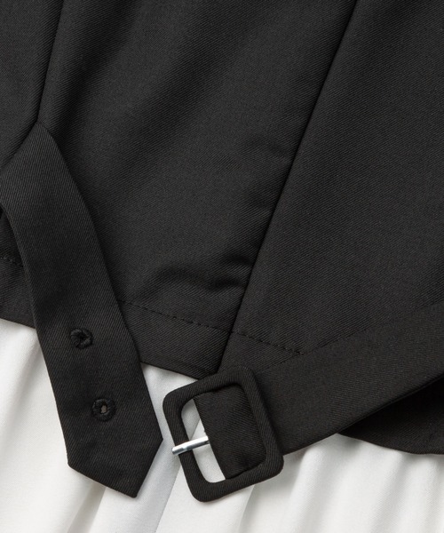 ジレドッキングボウタイワンピース（ワンピース）｜DearMyLoveRose（ディアマイラブローズ）