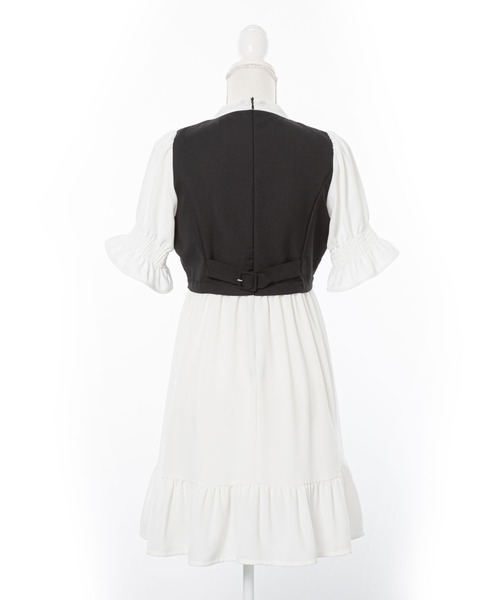 ジレドッキングボウタイワンピース（ワンピース）｜DearMyLoveRose（ディアマイラブローズ）