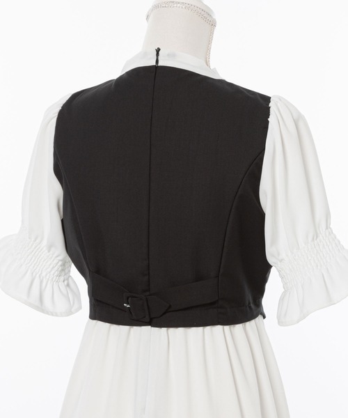 ジレドッキングボウタイワンピース（ワンピース）｜DearMyLoveRose（ディアマイラブローズ）