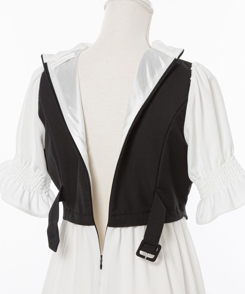 ジレドッキングボウタイワンピース（ワンピース）｜DearMyLoveRose（ディアマイラブローズ）