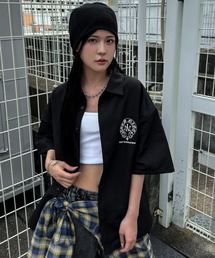 A‘gem 9（エージェムナイン）の「A'GEM/9 × .kom 『A'GEM/9/エージェムナイン』 エンジェル刺繍シャツ（シャツ/ブラウス・メンズ）」